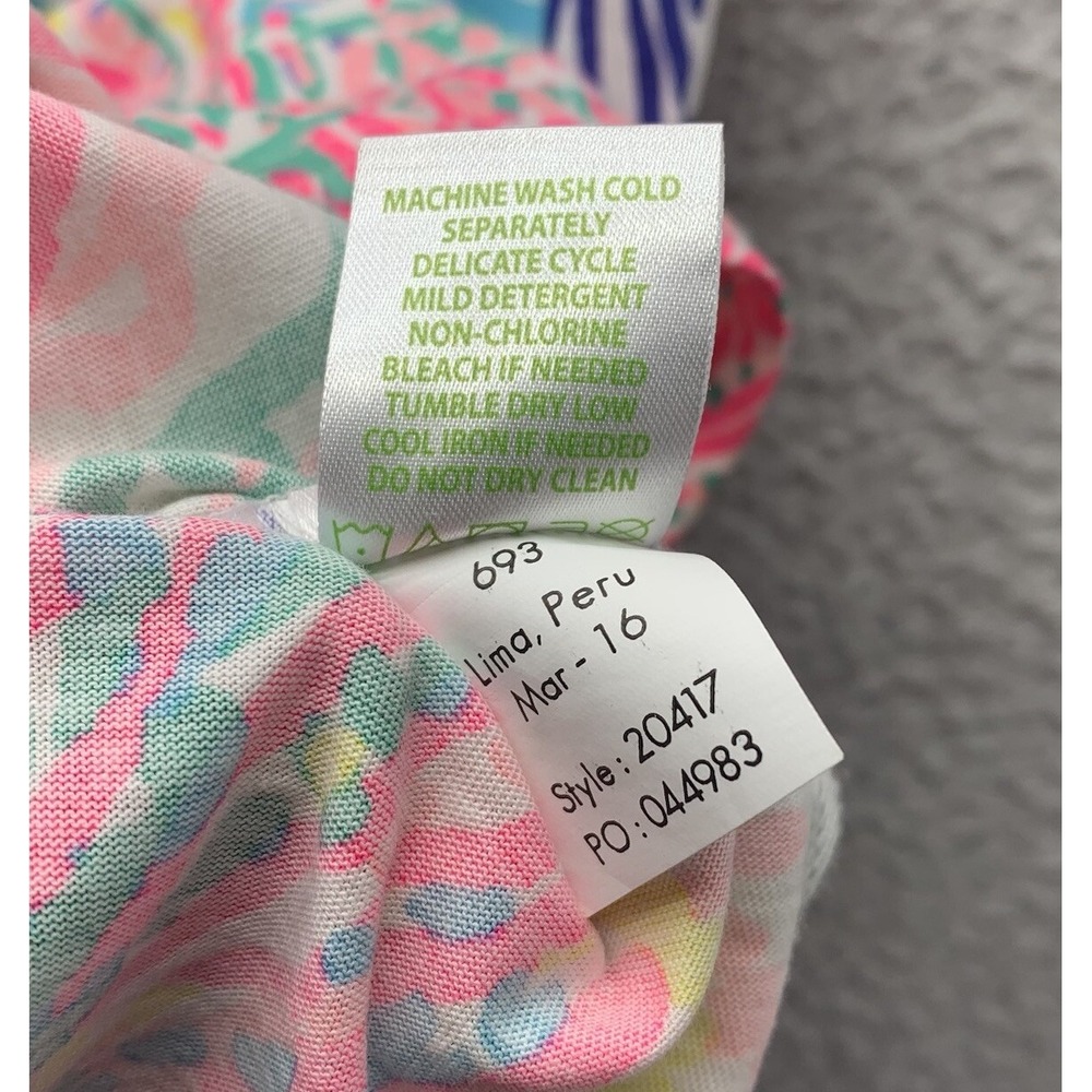 Lilly Pulitzer Ali Dress Womens Medium M Roar of the Sea Pima Cotton V Neck Mom‎ - Picture 12 of 14